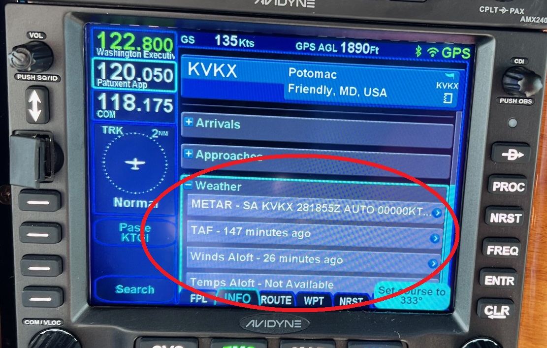 Cockpit Weather Potomac Aviation Technology